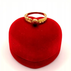 Złoty pierścionek z brązowym kamieniem PR.583 W:2,25gr R.17 InterSKLEP