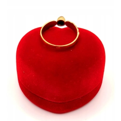 Złoty pierścionek z brązowym kamieniem PR.583 W:2,25gr R.17 InterSKLEP