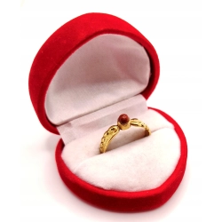 Złoty pierścionek z brązowym kamieniem PR.583 W:2,25gr R.17 InterSKLEP