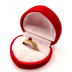 Złoty pierścionek z brązowym kamieniem PR.583 W:2,25gr R.17 InterSKLEP