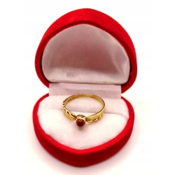 Złoty pierścionek z brązowym kamieniem PR.583 W:2,25gr R.17 InterSKLEP