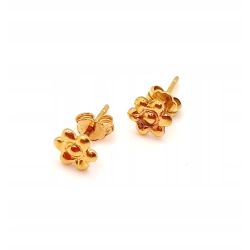 Złote kolczyki Kwiatki sztyft PR.585 W:0,85gr InterSKLEP