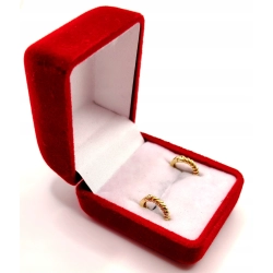 Złote kolczyki mini kółka zdobione PR.585 W:1,12gr InterSKLEP