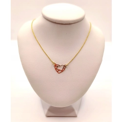Złoty łańcuszek celebrytka serce PR.333 W:0,86gr Dł.42-45cm InterSKLEP