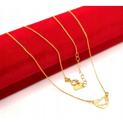 Złoty łańcuszek celebrytka serce PR.333 W:0,86gr Dł.42-45cm InterSKLEP