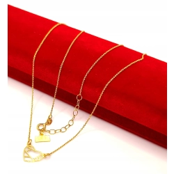 Złoty łańcuszek celebrytka serce PR.333 W:0,86gr Dł.42-45cm InterSKLEP