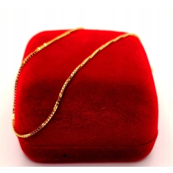 Złoty łańcuszek Kostka PR.585 W:1,95gr Dł.45,5cm InterSKLEP