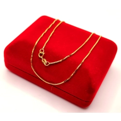 Złoty łańcuszek Kostka PR.585 W:1,95gr Dł.45,5cm InterSKLEP