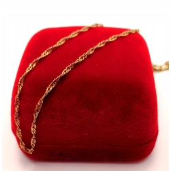 Złoty łańcuszek Singapur PR.375 W:1,65gr Dł.51,5cm InterSKLEP