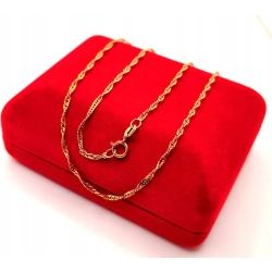 Złoty łańcuszek Singapur PR.375 W:1,65gr Dł.51,5cm InterSKLEP