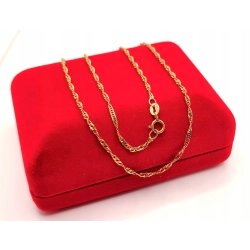 Złoty łańcuszek Singapur PR.375 W:1,65gr Dł.51,5cm InterSKLEP