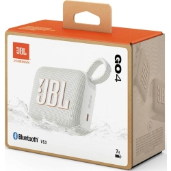Głośnik przenośny JBL GO 4 biały Bluetooth wodoodporność IP67