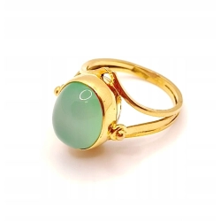 Złoty pierścionek z Chalcedonem PR.750 W:5,87gr R.17 InterSKLEP
