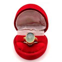 Złoty pierścionek z Chalcedonem PR.750 W:5,87gr R.17 InterSKLEP