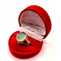 Złoty pierścionek z Chalcedonem PR.750 W:5,87gr R.17 InterSKLEP
