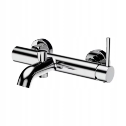 Bateria wannowa ścienna Riva srebrny InterSKLEP