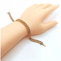 Złota bransoletka Pancerka szer.7mm Pr.56 (14K) W:30,89gr Dł:19,5cm