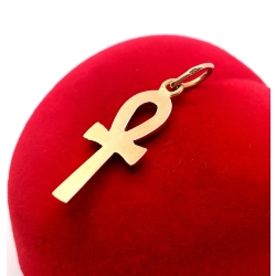 Złota zawieszka egipski krzyż Ankh arabska próba 750 W:1,17gr