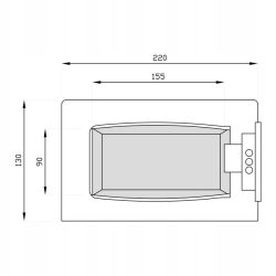 Sejf mechaniczny Technomax MB/0 130x220x120 mm niebieski