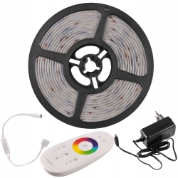 ZESTAW taśma LED 34W 5m IP65 RGB pilot + zasilacz