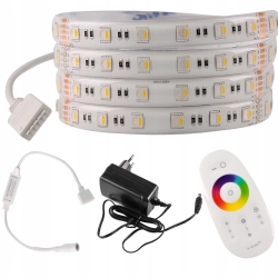 ZESTAW taśma LED 34W 5m IP65 RGB pilot + zasilacz
