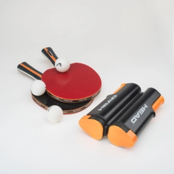 HEAD RAKIETKI 2sztuki+SIATKA+PIŁECZKI 3sztuki PING PONG SET ZESTAW W ETUI