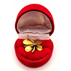 Złota broszka Kwiat z perłą PR.585 W:2,40gr InterSKLEP