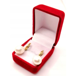 Złote kolczyki z Perłami wiszące PR.585 W:6,08gr InterSKLEP