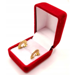 Złote kolczyki ażurowe kółka sztyft PR.375 W:1,70gr InterSKLEP