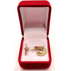 Złote kolczyki ażurowe kółka sztyft PR.375 W:1,70gr InterSKLEP