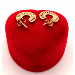 Złote kolczyki ażurowe kółka sztyft PR.375 W:1,70gr InterSKLEP