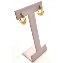 Złote kolczyki ażurowe kółka sztyft PR.375 W:1,70gr InterSKLEP