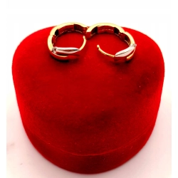 Złote kolczyki kółka z cyrkoniami W.KRUK PR.585 W:2gr InterSKLEP