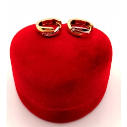 Złote kolczyki kółka z cyrkoniami W.KRUK PR.585 W:2gr InterSKLEP