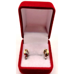 Złote kolczyki kółka z cyrkoniami W.KRUK PR.585 W:2gr InterSKLEP