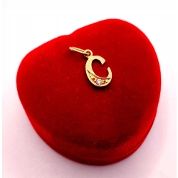 Złota zawieszka Litera C PR.585 W:0,74gr InterSKLEP