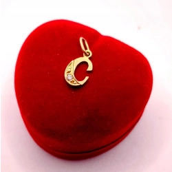 Złota zawieszka Litera C PR.585 W:0,74gr InterSKLEP