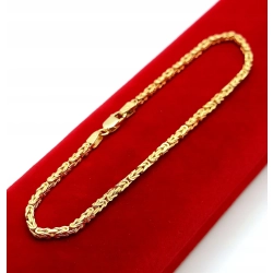 Złota bransoletka splot królewski Pr.585 W:4,32gr Dł:19cm