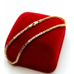 Złota bransoletka splot królewski Pr.585 W:4,32gr Dł:19cm