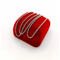 Srebrny łańcuszek popcorn Pr.925 W:3,86gr Dł:60cm NOWY 4