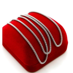 Srebrny łańcuszek popcorn Pr.925 W:3,86gr Dł:60cm NOWY 4