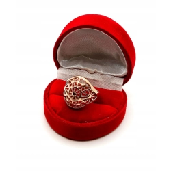 Złoty pierścionek kopułka ażurowa Pr.583 W:3,98gr Roz.14 Szer.1,9cm