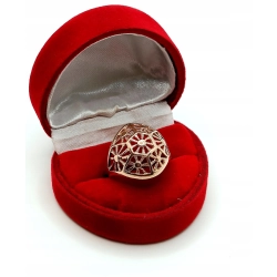 Złoty pierścionek kopułka ażurowa Pr.583 W:3,98gr Roz.14 Szer.1,9cm