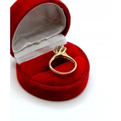 Złoty pierścionek z dużą cyrkonią pr.585 W:3gr Roz.7