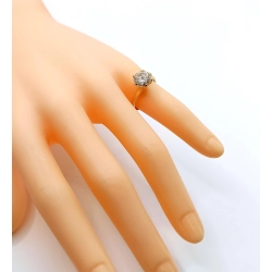 Złoty pierścionek z dużą cyrkonią pr.585 W:3gr Roz.7