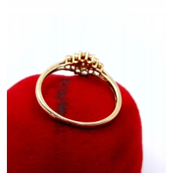 Złoty pierścionek z cyrkoniami PR.333 W:1,19gr R.16 InterSKLEP