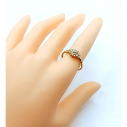 Złoty pierścionek z cyrkoniami PR.333 W:1,19gr R.16 InterSKLEP