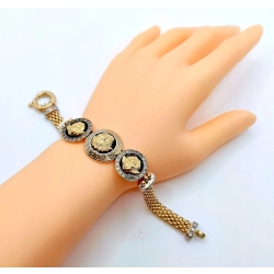 Złota bransoletka z meduzą PR.585 W:26,80gr Dł.19,5cm InterSKLEP