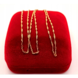 Złoty łańcuszek Singapur PR.585 W:0,83gr Dł.45,5 cm InterSKLEP