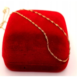 Złoty łańcuszek Singapur PR.585 W:0,83gr Dł.45,5 cm InterSKLEP